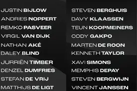 荷兰队公布世界杯26人大名单：范戴克、德容领衔图片