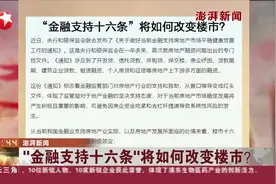 “金融支持十六条”将如何改变楼市？视频封面