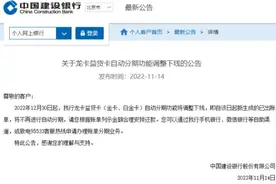信用卡“自动分期”将下线！多家银行集体官宣图片