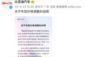 新能源汽车补贴退坡进入倒计时！比亚迪官宣涨价，专家：明年年初将有小规模“涨价潮”图片
