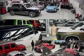 上海一车行起火，奔驰G、劳斯莱斯等十多辆豪车被烧毁 特斯拉回应网友质疑图片