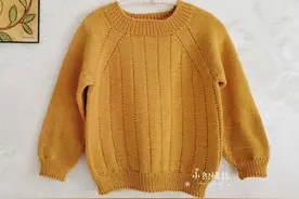 微课｜小元宝•从上往下织儿童插肩毛衣图片