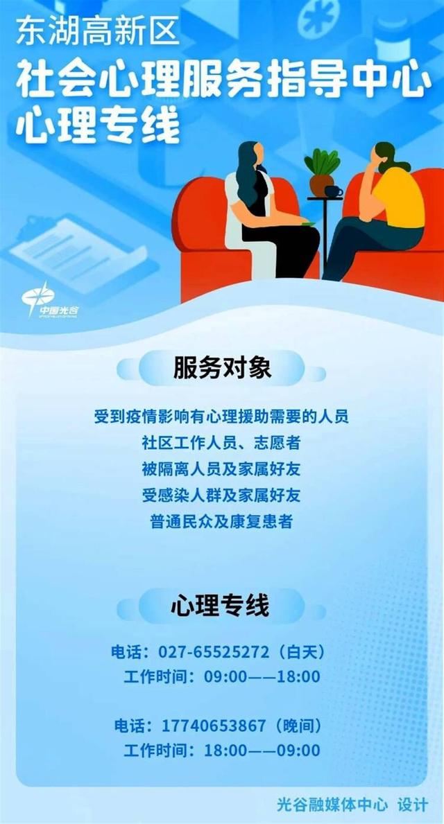 武汉光谷开通24小时免费心理咨询专线
