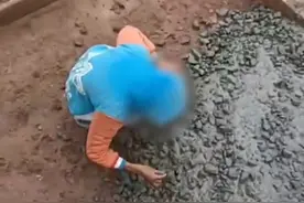 “男孩捡食混凝土”引关注 广西钦州灵山县回应：系26岁，有智力残疾图片