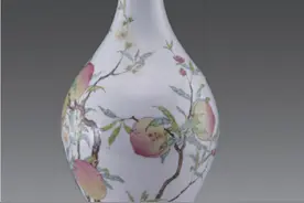 艺术开卷｜雍正粉彩蝠桃纹橄榄瓶的归国之路图片