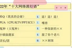 2022十大网络流行语发布：“冤种”“栓Q”“退！退！退！”图片
