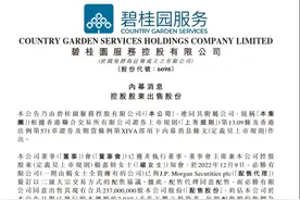 碧桂园服务跌超11%！杨惠妍拟套现逾50亿港元图片