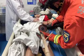 10岁男孩爬树戳鸟窝不慎坠下，竹竿扎进其生殖器官图片