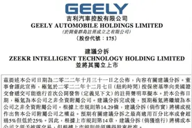 吉利汽车：拟分拆极氪于美国交易所上市图片