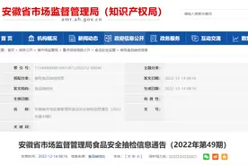 安徽省市场监督管理局发布燕麦片等35批次方便食品抽检合格信息图片