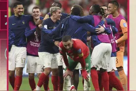 海报｜「直击多哈」高卢雄鸡智取阿特拉斯雄狮，法国连续两届世界杯进军决赛图片