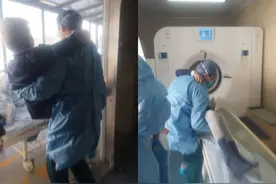 七旬老爷子阳了又腹痛，医生一把将他抱上CT床做检查图片