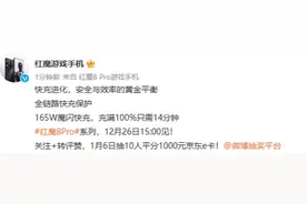 红魔8 Pro 系列搭载165W闪充 充满电仅需14分钟图片