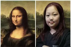 《蒙娜丽莎》《簪花仕女图》……小学生模仿世界名画有模有样 校长：上网课比较枯燥图片