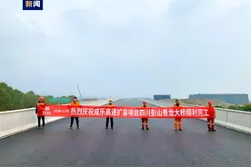 四川成乐高速扩容项目彭山青龙大桥顺利完工图片