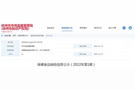 江苏省徐州市市场监督管理局抽检110批次保健食品均合格图片