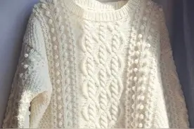 附详细教程，好看百搭的那须早苗白麻花毛衣（有编织图解）图片