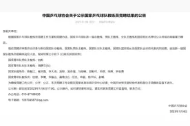 国乒新教练团队，产生！图片