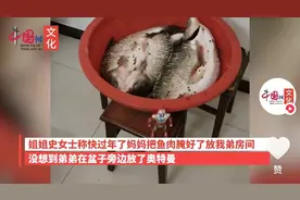 妈妈腌肉10岁男孩放3奥特曼守护，姐姐：“快笑疯了”图片