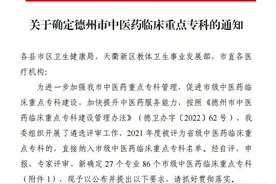 德州市中医院14个专科获评“德州市中医药临床重点专科”图片
