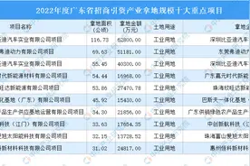 总投资逼近30亿！2022广东招商引资产业拿地规模十大重点项目汇总图片