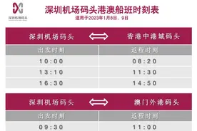 深圳机场码头1月8日起新开至香港市区航线，澳门航线同步恢复运营图片