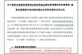 最猛直降50个BP，12只一级债基降低管理费图片