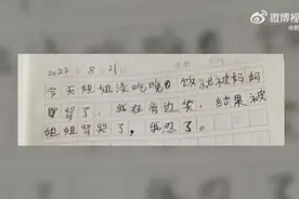 午FUN｜各种我忍了 8岁妹妹给16岁姐姐看“记仇日记” 姐姐：有点夸张图片