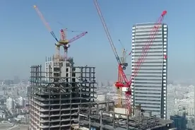 中海中心双子楼B塔封顶 沪西北地标建筑现雏形视频封面