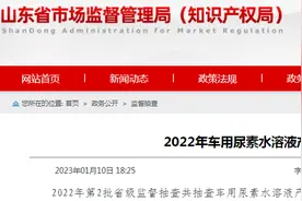 山东省2022年车用尿素水溶液产品质量省级监督抽查结果图片