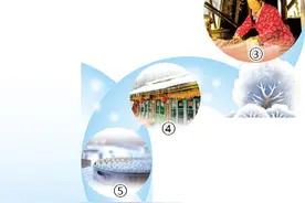 林深炊烟起 雪满木屋村图片