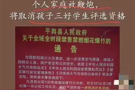 河南平舆回应“家庭放鞭孩子禁评三好学生”：网传通告不实，已成立调查组图片