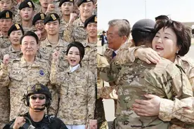 “抢总统风头”？韩国第一夫人在阿联酋穿军装亮相引批评图片