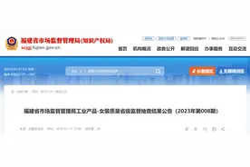 福建省市场监督管理局抽查50批次女装产品 5批次不合格图片