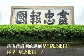 岳飞背后刺的，到底“精忠报国”还是“尽忠报国”？图片