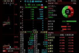 中天金融一字跌停，2022年预亏超百亿元图片