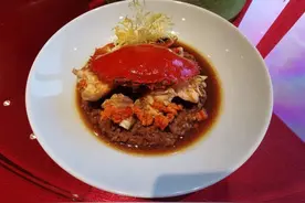 黑豚肉油醋汁蒸膏蟹图片