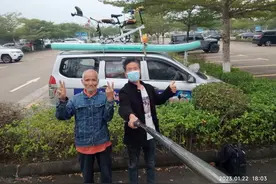 骑水上自行车跨越琼州海峡男子：春节开房车环游海南岛，车内设施对所有人免费开放图片