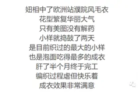 花型繁复华丽大气，仿欧洲站濮院风高领套头毛衣（有编织图解）图片