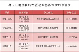 最新！南京新增电动自行车登记业务点图片