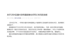 温州动物园发布猕猴幼仔死亡情况的说明图片