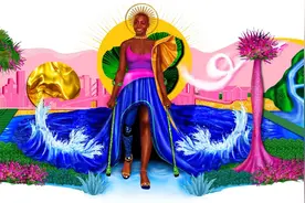 Google以黑人历史月主题涂鸦向截肢者模特Mama Cax致敬图片