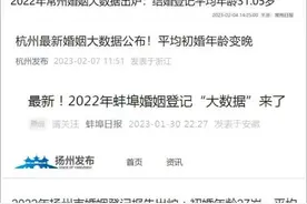 多地公布大数据！结婚登记高峰年龄段是……图片