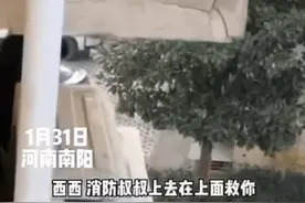 惊险！女童翻窗跳到空调外机上不慎被困图片