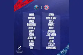 巴黎欧冠战拜仁名单：姆巴佩、梅西、内马尔均在列！图片