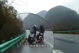 雨天“偶遇”俩摩友 湘西路管员安全护其下高速图片