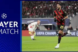 首开纪录，官方：马赫雷斯当选与莱比锡一役全场最佳球员图片