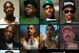 《GTA：圣安地列斯》AI真人版：全员恶人 CJ很还原图片