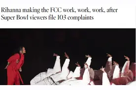 美监管机构收到102份对蕾哈娜超级碗表演的投诉，竟然算少的图片