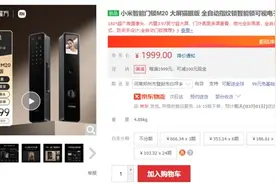 续航1整年！小米智能门锁M20大屏猫眼版开售：首发1899元图片